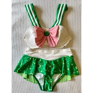 Green & Pink Sailor Jupiter Bikini Set